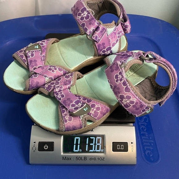 Girls Merrell Surf Strap Sport Sandal Grey &‎ Purple Youth Size 2M - Picture 8 of 8